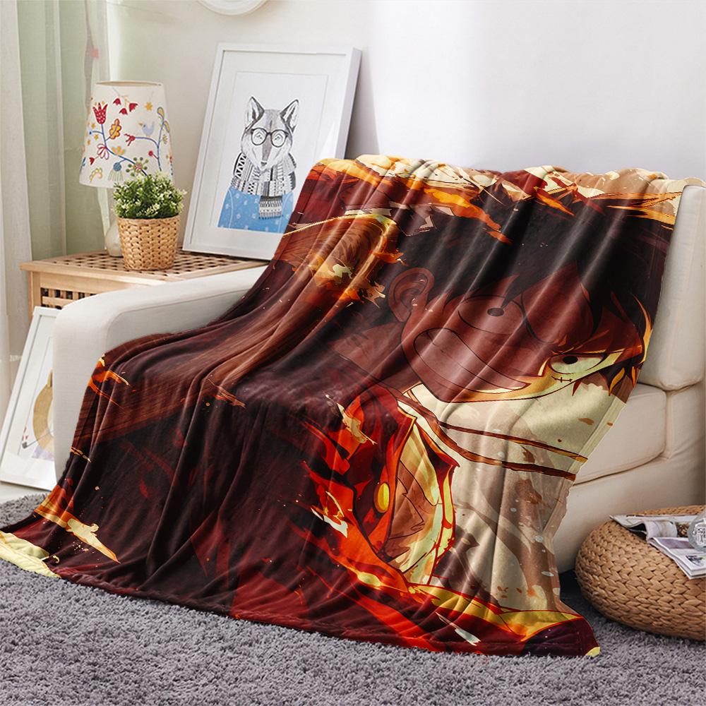 One Piece Anime Epic Illustration Flannel Blanket, High Quality Comfortable for All Seasons, Home Decor, Warmth and Comfort