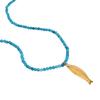 Gold Copper Fish Pendant Necklace Adjustable Braided Cord Jewelry Bohemian Oceanics Theme for Women