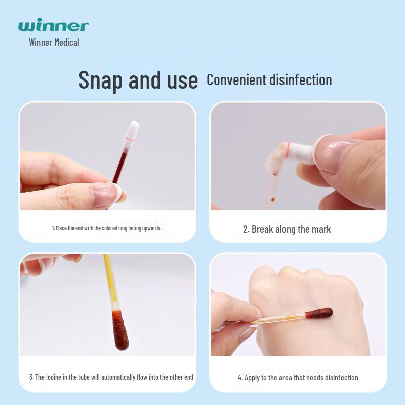 WINNER Iodine Cotton Swabs