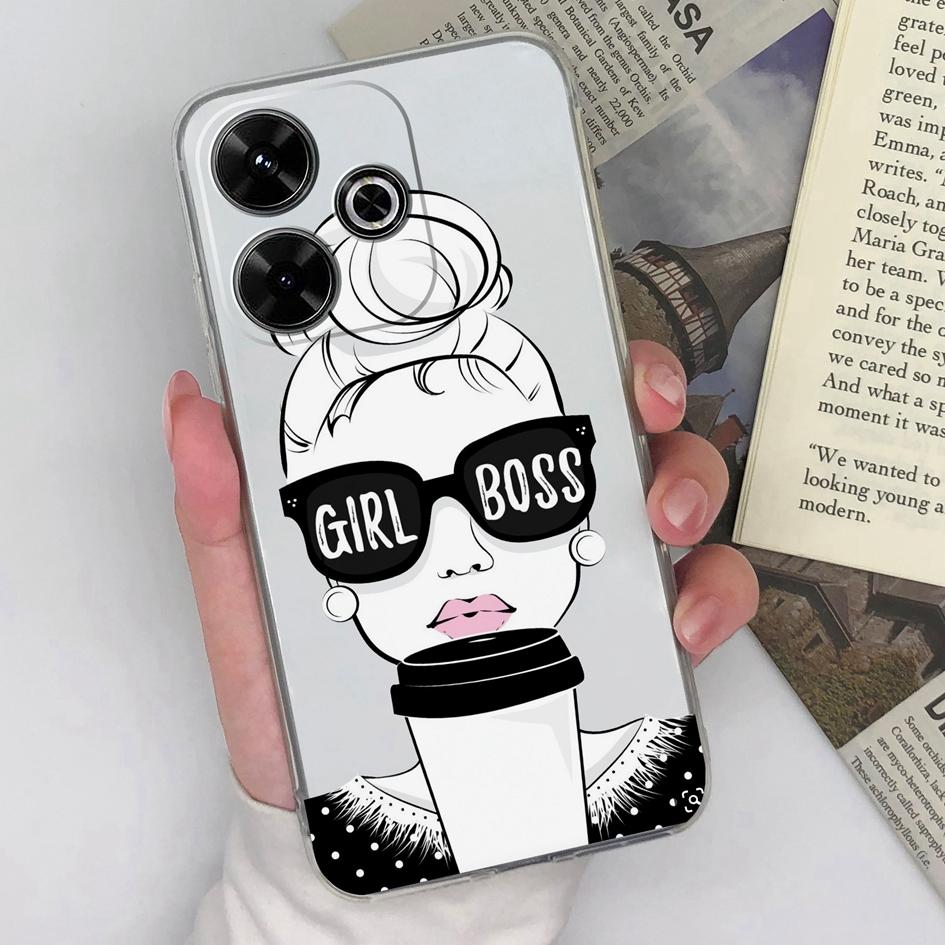 Compatible For Xiaomi Redmi A3 Pro A4 Note 14 Pro Plus 13 14C 14R K80 Pro K70 Ultra 4G 5G New Case Cute Owl Clear Silicone Durable Anti Slip For Redmi