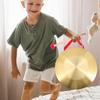 EXCEART Gong, 32cm Gold, Percussion Drum, Signal Drum, Copper Steel with Play Hammer, Mallet and Hanging Cord Set, Perfect for Openings,