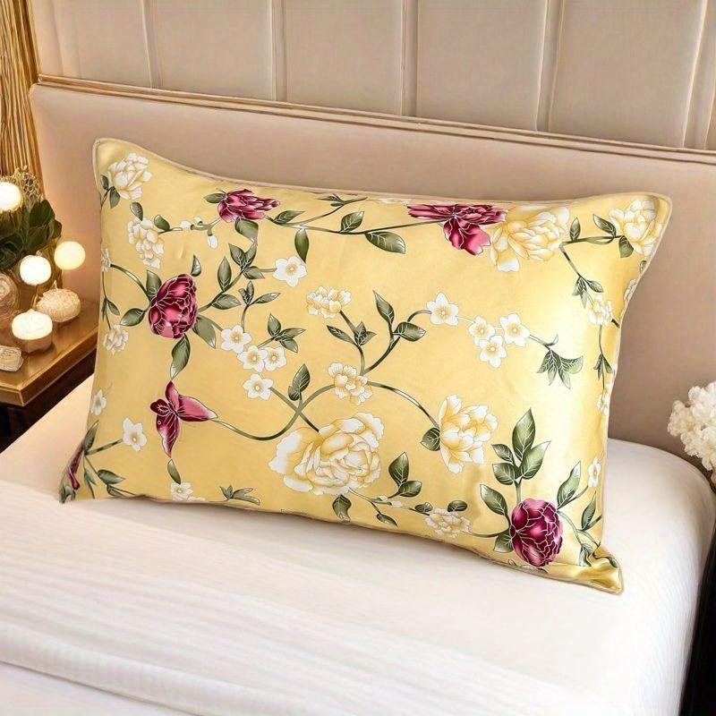 

2 шт. Сатиновая наволочка ,Наволочки с ощущением шелка тутового дерева для волос и кожи со скрытой молнией, Сатиновые охлаждающие наволочки 50x66cmx2