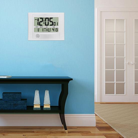 2 in 1 Ev Mini Elektrikli Büyük LCD Ekran Saat Termometre Ölçme Aracı