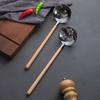 Set mestolo e schiumarola per hot pot Zhi Shi con manico in legno e acciaio inossidabile 304