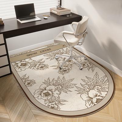 Simple Round Felt Arched Rug Waterproof and Stain-resistant Study Floor Mat Office Computer Seat Cushion Home Decoration