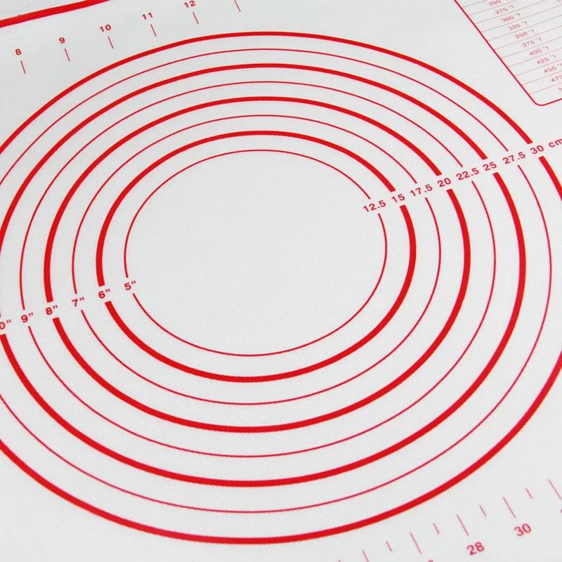 Silicone Baking Mat Rolling Dough Mat Kneading Pad Non-stick Silicone Pastry Mat Pizza Dough Liner Kitchen Baking Accessories