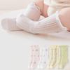 Chaussettes Bébé Volants Douces Été Maille Respirante Imprimé Floral Élastiques Doux Mi-Mollet Chaussettes Mollet Fille Princesse Enfants