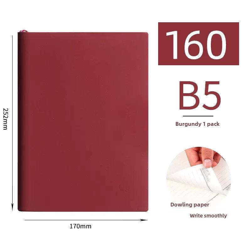 Thickened Sheepskin Business Notebook with Custom Logo - Available In A4, A5, B5 Sizes, Horizontal Line.