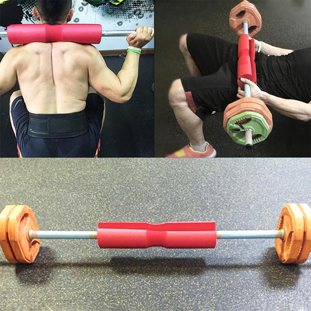 Barbell Accessories Foam Barbell Pad Soft Squat Pad with 2 Fasteners Barbell Accessories Foam Barbell Pad