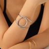 Geometric Stainless Steel Adjustable Bangle Bracelet - Non-fading, Simple, and Versatile Jewelry for Women