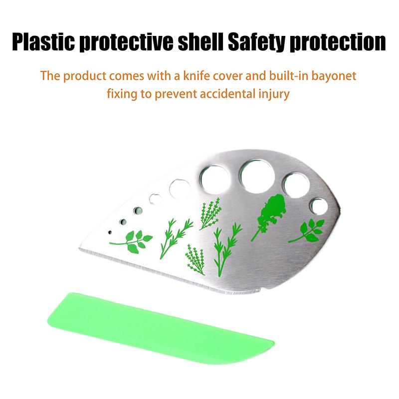 9 Hole Herb Peeler Tool, Stainless Steel Herb Peeler , Multi-Purpose Kale, Rosemary Peeler With Cutting Edge, Outdoor Tableware
