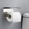 Wall Mount Toilet Paper Holder Stainless Steel Toilet Paper Rack Cell Phone Holder  Bathroom Use