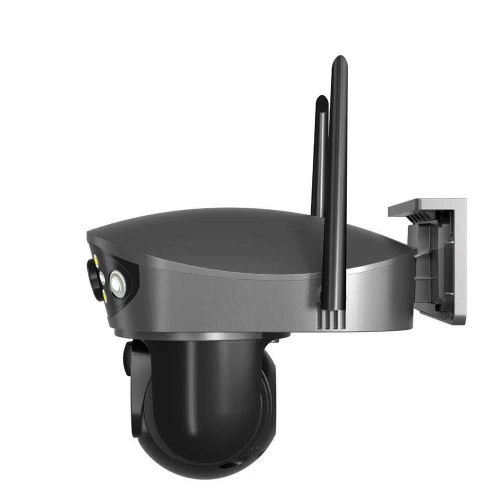 Dual Lens Solar Security Camera, 4G/WiFi Outdoor Monitor with Night Vision, HD Rechargeable PIR Surveillance System