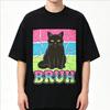 Summer Hot Sale Funny Cat Meme Tshirt Unisex Unisex Fashion Hip Hop Tshirt Shortsleeved Loose Casual Cotton Oversized Clothing