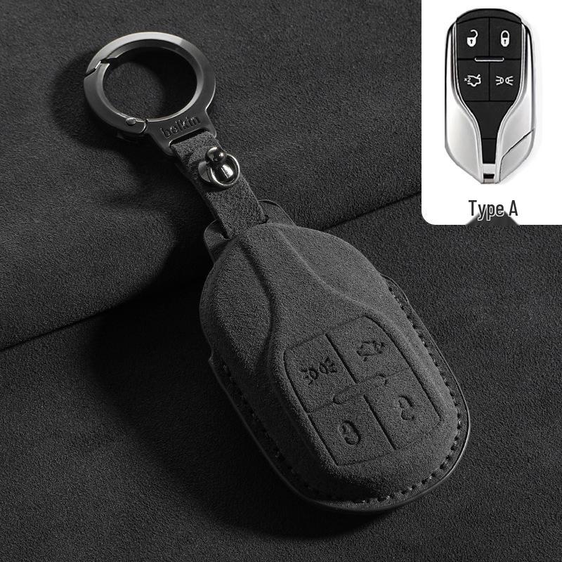 Alcantara Suede 3D Key Bag for Maserati Ghibli/LevanteGT
