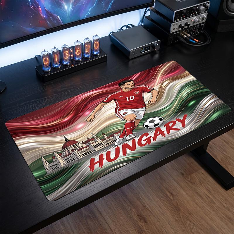 Hungary Football Crest Mouse Pad, Extended Non Slip Rubber Desk Mat for Gaming Office Laptop Fan Gift