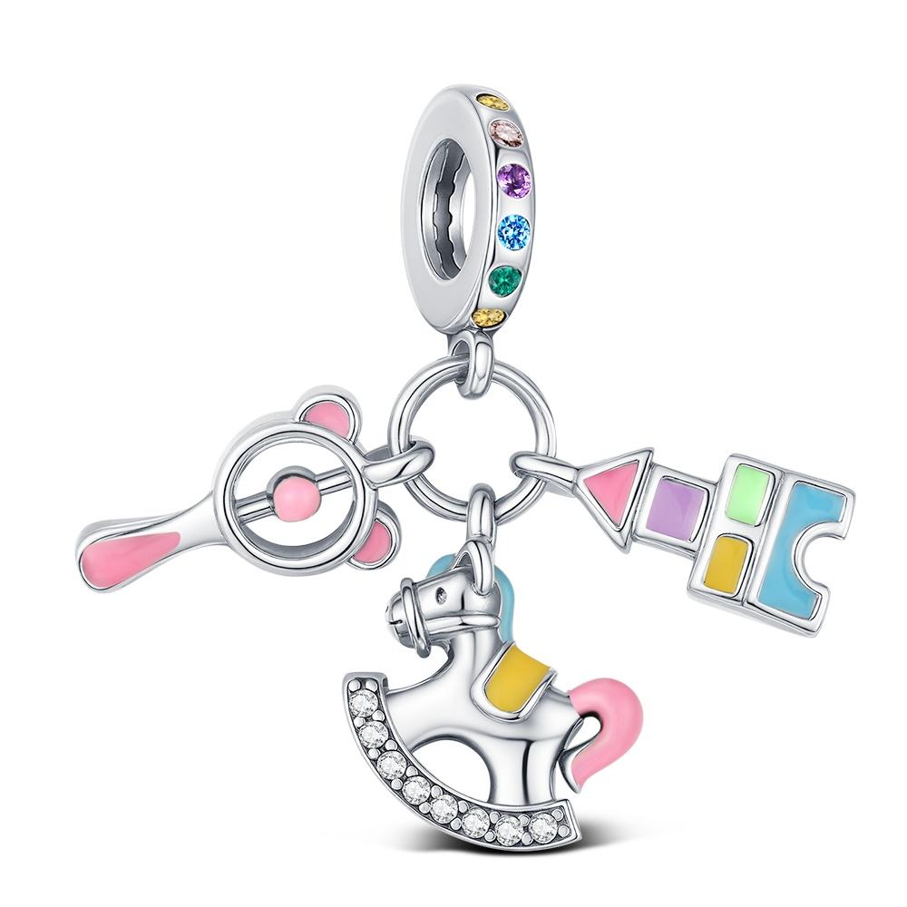 Charms for bracelet Silver 925 Bottle Car Bead Classic Jewelry For Women Diy Pendant Love Mother's Day Gift Heart bead Fashion