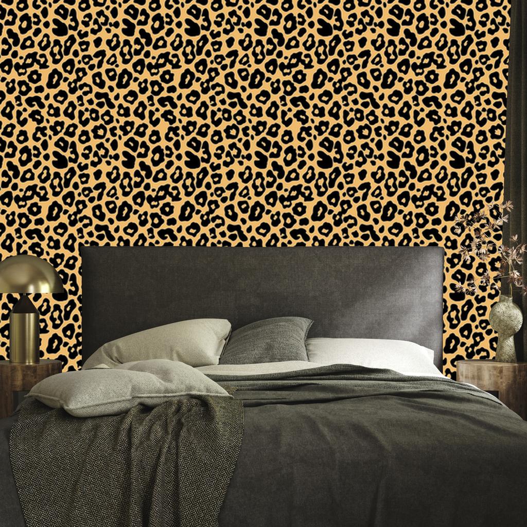 Animal Skin Wallpaper Ochre, Gold and Black for Living Room and Bedroom 50x1000