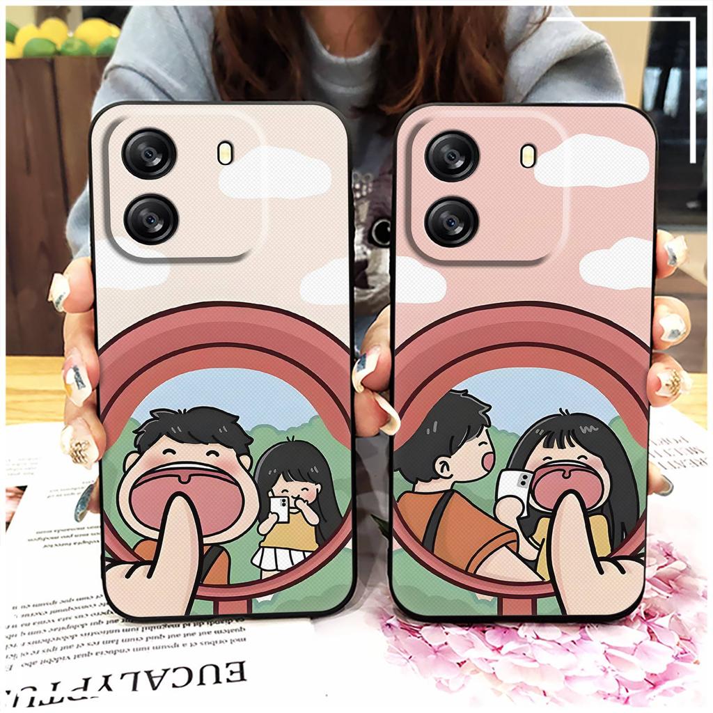 Full Wrap Cute Phone Case For Blackview Wave 6C Fashion Design Couple Phone Pouch Soft Case Durable Silicone Anti-knock