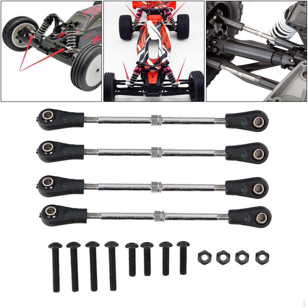 4 Pcs Upgraded Metal RC Car Adjustable Handlebar Levers for HSP HPI Vehicles Spare Parts with Screw