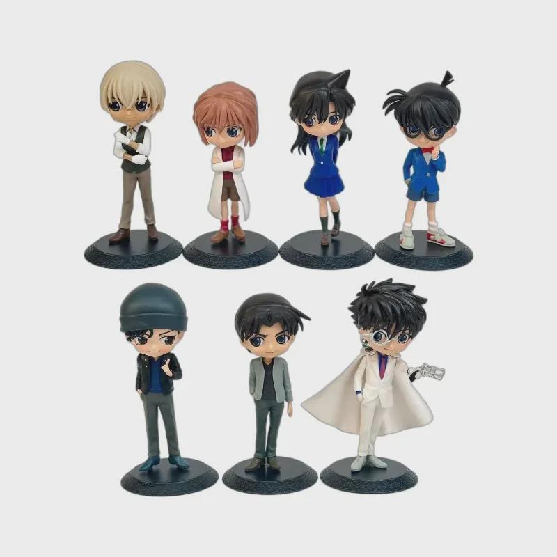 Set of 7 Detective Kaito Kid Figures: 6-Inch Anime Characters - Xiaolan, Shirley, Shuuichi, Heiji.