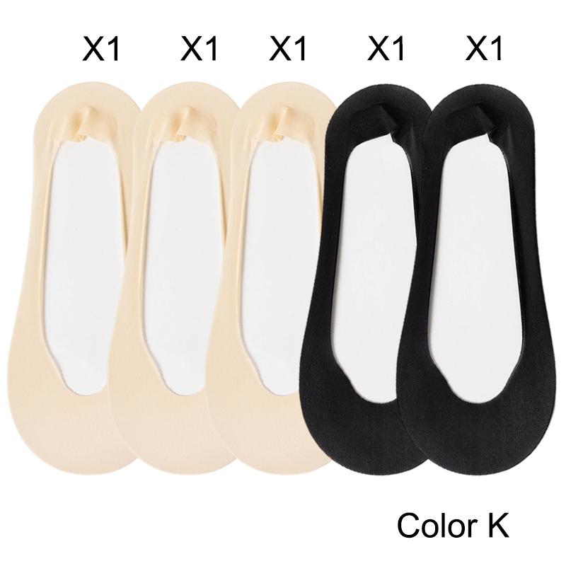 

5 пар/лот женские носки новые летние ультратонкие однотонные цветные невидимые носки комплект дышащие нескользящие носки тапочки повседневные One Size
