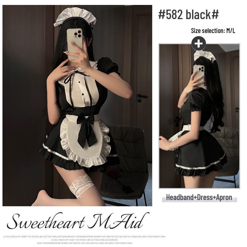 Xianyi Lingerie Pure Desire Maid Cosplay: Sexy Quick-Release Halloween Costume for Small Chests