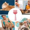 Cat Hair Removal Comb With Water Reservoir, Pink Cat Grooming Tool, Pet Hair Remover Brush For Cats