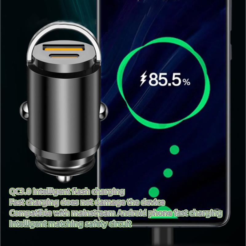 Autoladegerät Aluminiumlegierung PD30W Mini Pull Ring 100W Autoladegerät Zigarettenanzünder