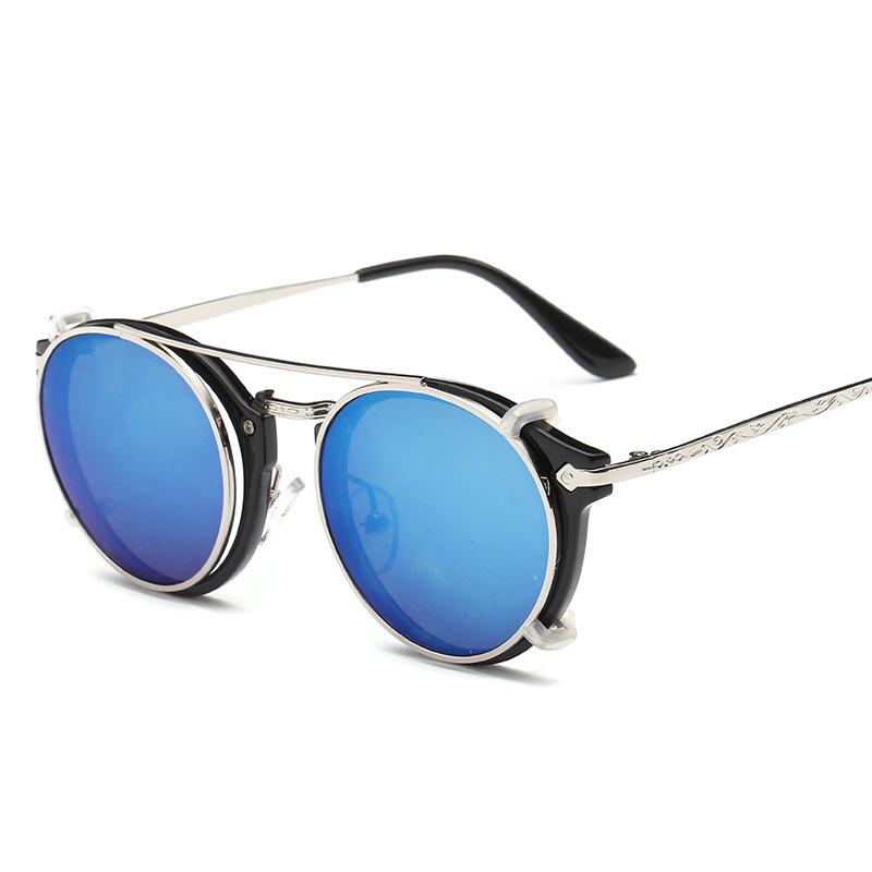 Hengxin 2025 Punk Retro Clip-on Sunglasses - Unisex Trendy Design