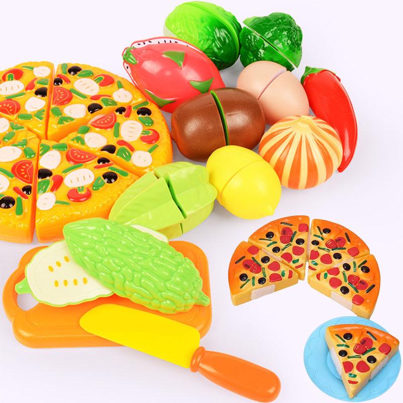 Children Pretend Play Food Toys for Kids Kitchen Vegetable Playset Cut Fruit Vegetables Toy Toddler Birthday Christmas Gift Toys