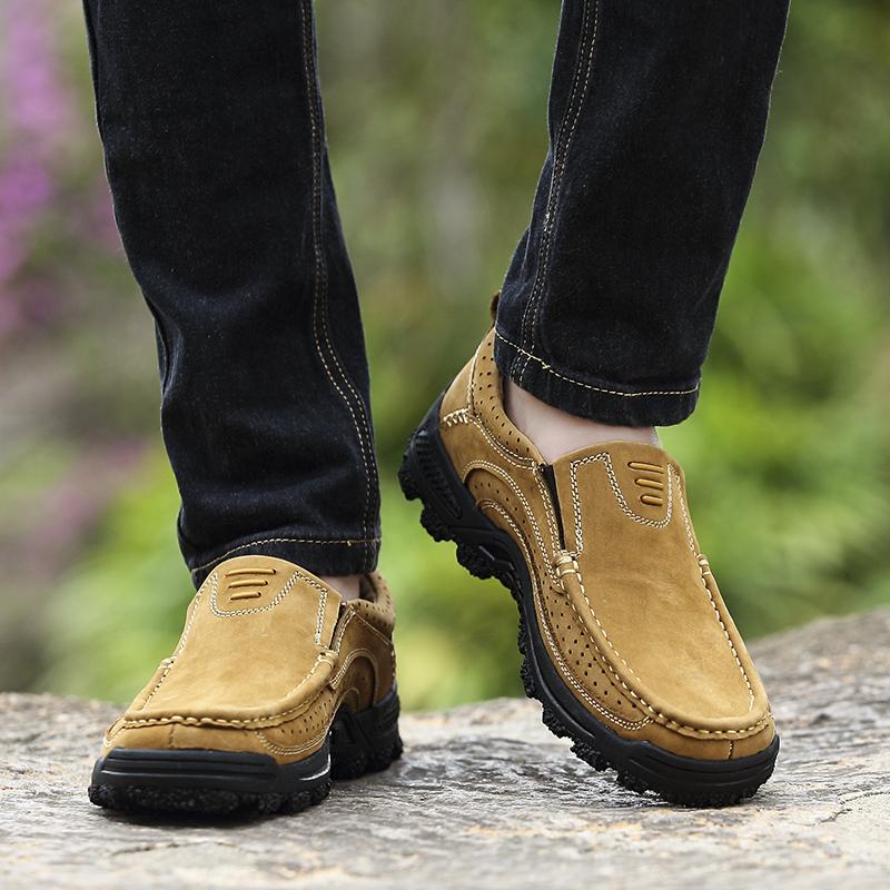 Retro Hakiki Deri Kadın Flats Ayakkabı El Yapımı Yuvarlak Ayak Dantel-up Yumuşak Tabanlar Rahat günlük ayakkabı