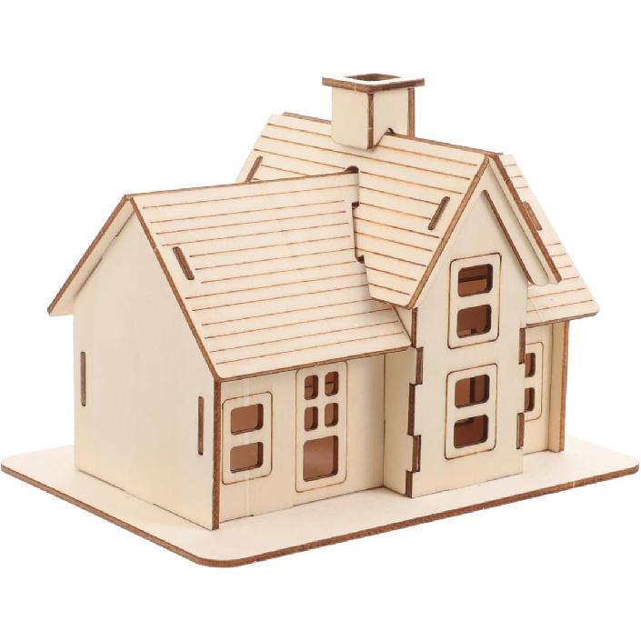 Uonlytech 1 Set Diorama Puzzles for Adults Adult Puzzle Wooden Jigsaw Puzzles Wooden Puzzle for Adults Wooden House Model Assembly House Puzzle Funny