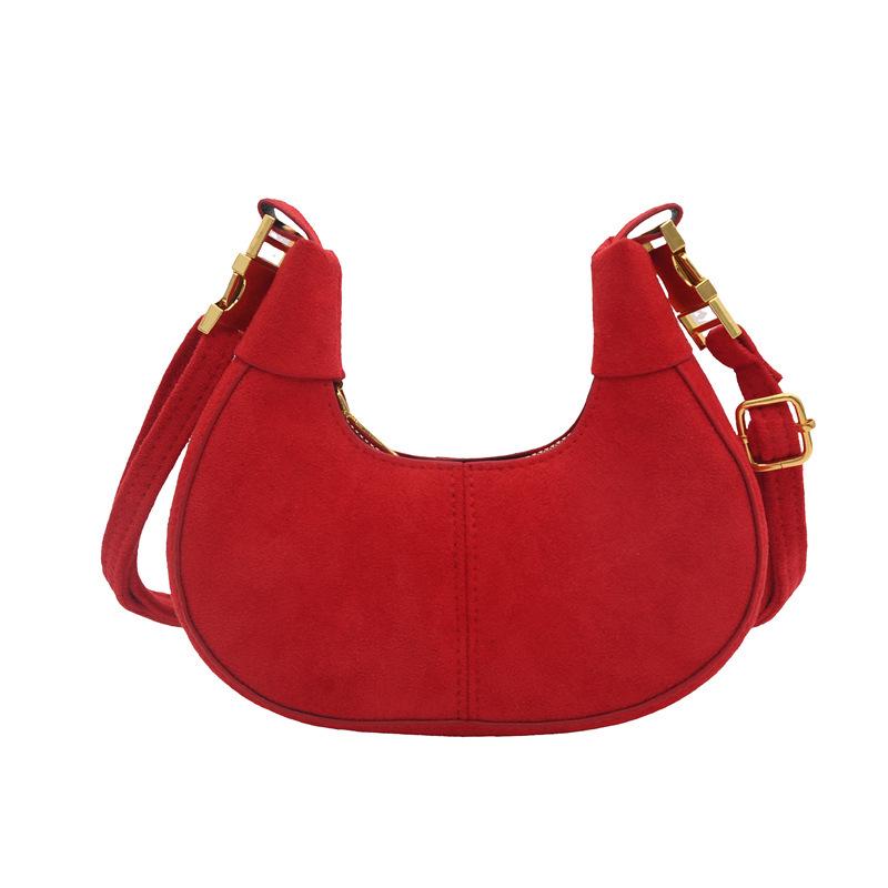 Nischenmode Textur Halbmondtasche - Herbst/Winter 2025 Trend: Einfache stilvolle Handtasche & lässige Umhängetasche