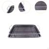 Oven Basket and Tray Easy Clean Oil Frying Baking Dish for Meat Seafood S Black