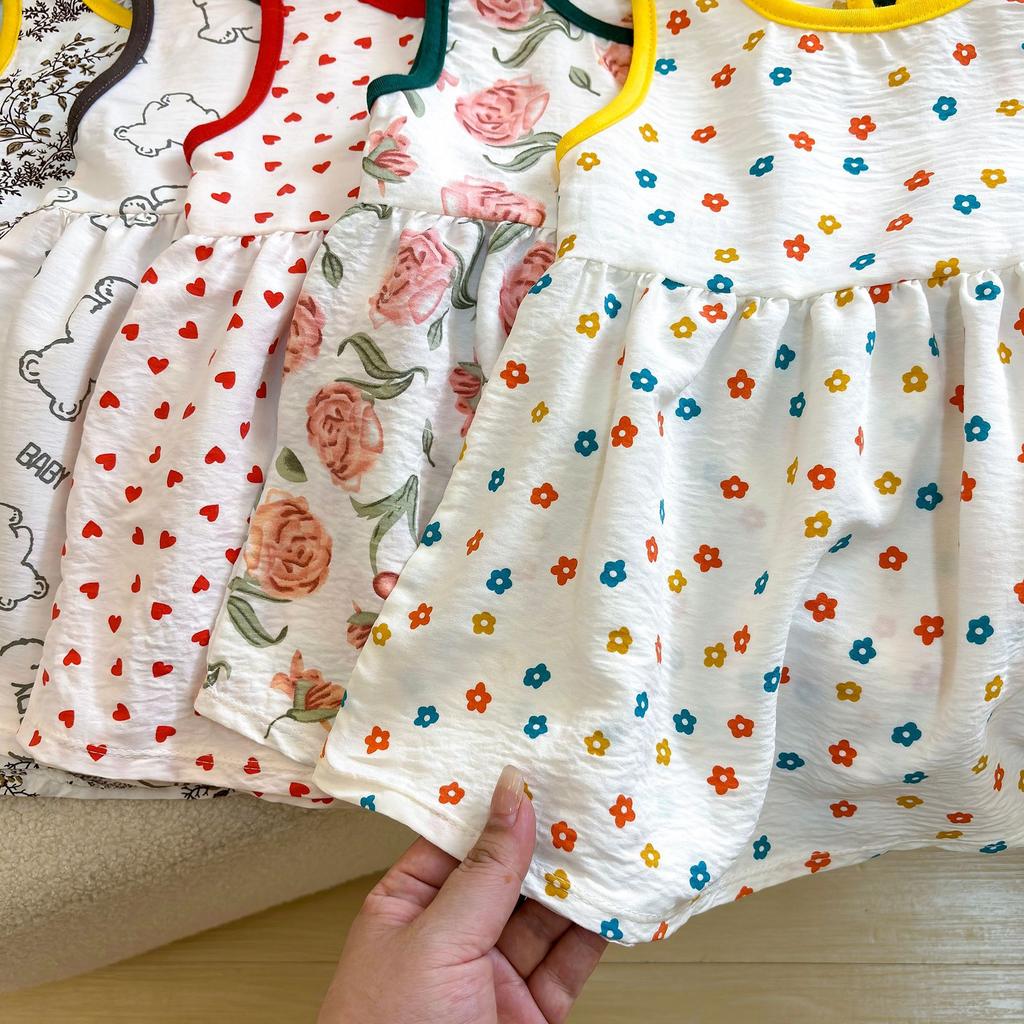 Girls Summer Princess Dress Toddler Sleeveless Vest Dress Baby Girl Elegant Thin Sundress For Kids