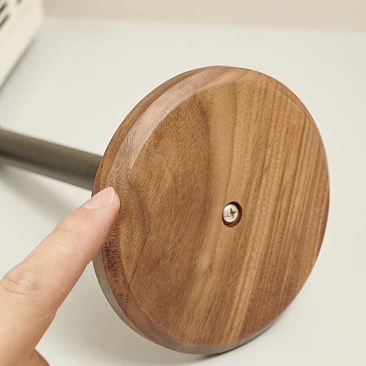 Natural Wood No-Punch Kitchen Paper Towel Holder and Hanging Rack