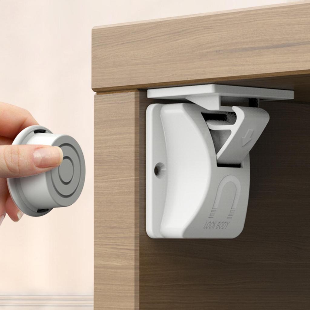 Magnetic Locks For Cabinets Invisible Drawer Lock Child Safety Cabinet Locks Baby Proofing Drawer Locks Child Lock Magnet