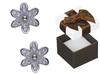 Silver Earrings Flowers With Zirconia Women's Rhodium-Plated Studs Small Flowers 8Mm