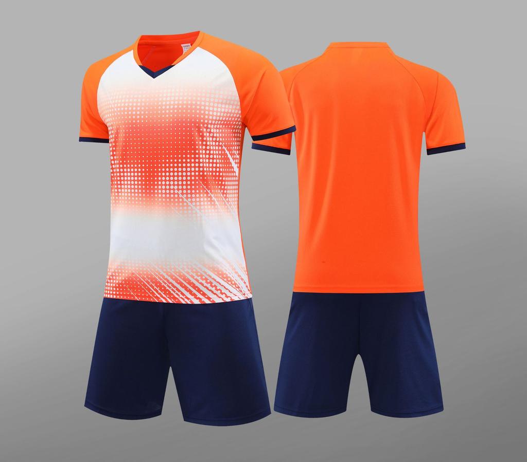 7705 Soccer Jersey Set for Boys and Girls, Summer Student Training Wear, Competition Team Uniform, Sports Jersey 3XS-5XL