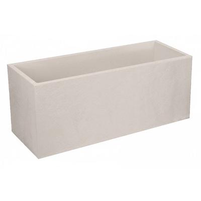 Planter - VOLCANIA - Plastic - Limestone Beige - 99.5x39xH43cm - 98L - Stone Decor - EDA