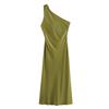 Araltay New Arrival Fashion Style Women's Clothing Fashion All-Match Casual Minimalist Asymmetric Silk Satin Texture Dress