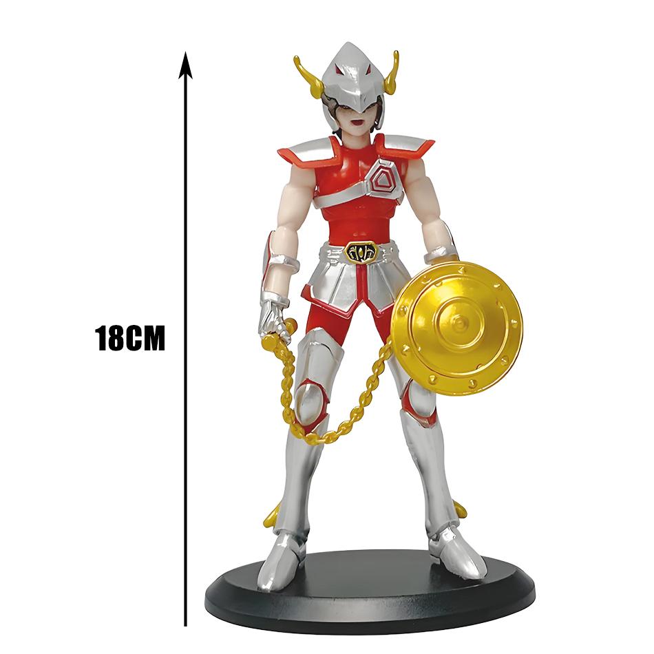 18CM Saint Seiya Anime Figure Myth Cloth Phoenix Ikki Hyoga Seiya Shiryu Standing PVC Box Figure Collection 20th Anniversary Toy