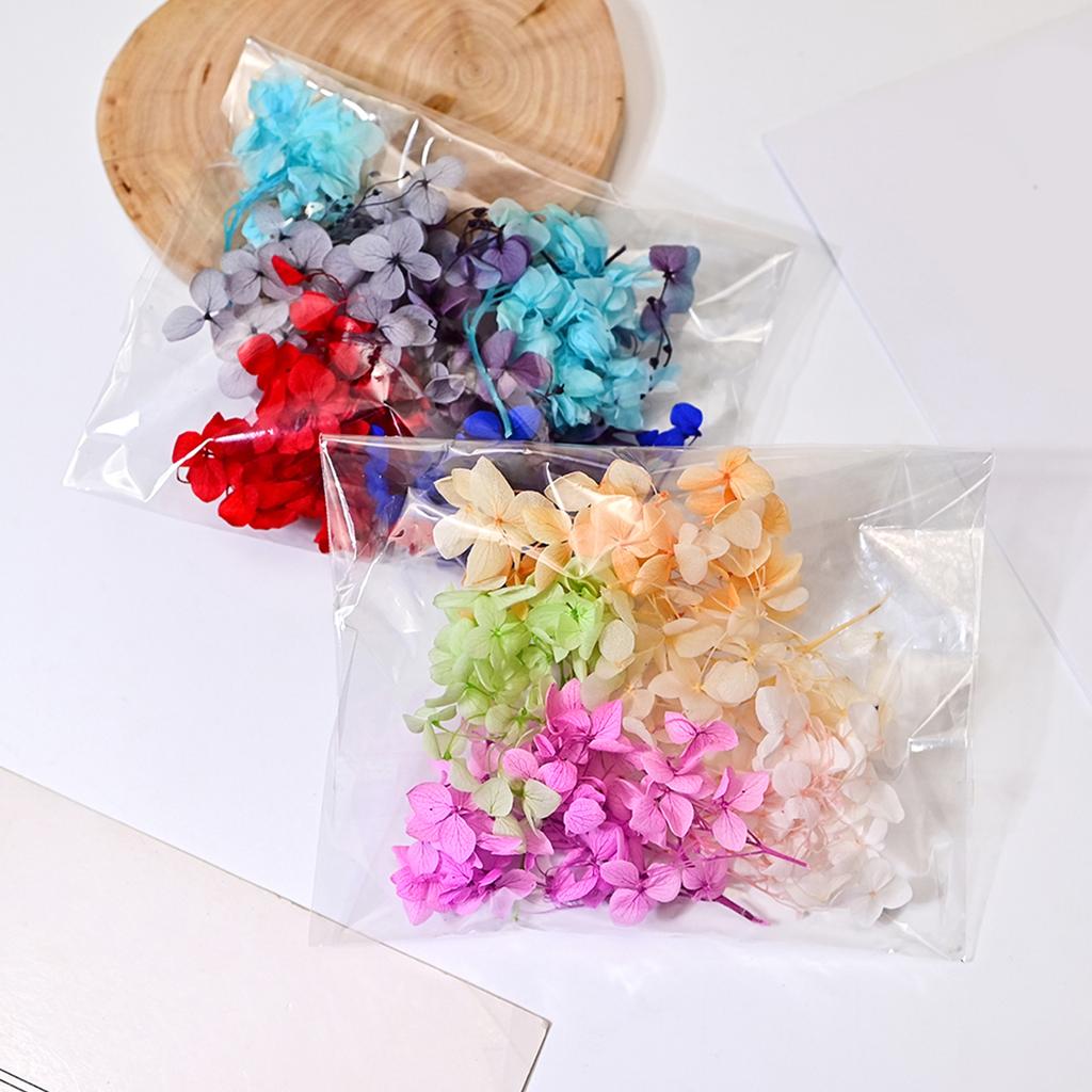 Bukiet z suszonego gipsówki i hortensji zatopionych w żywicy, wieczna dekoracja kwiatowa do domu, prezent ślubny