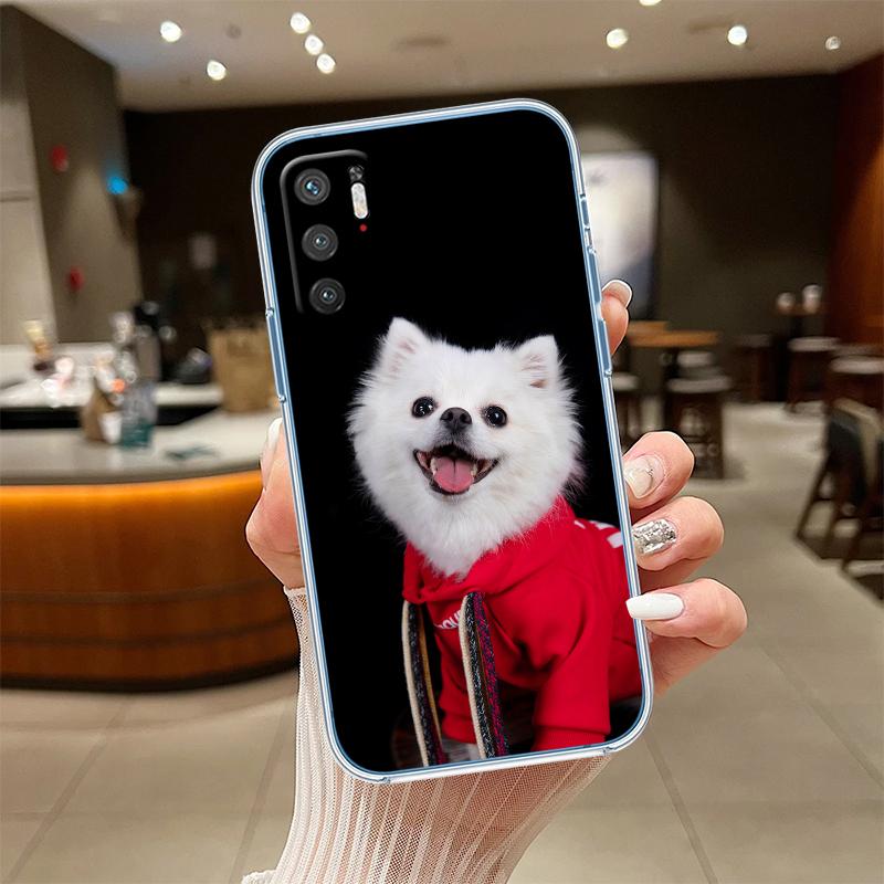 NH36 Pomeranian dog Transparent Phone Case for Samsung Galaxy A04 A04S A14 A23 A34 A54 M23 M33 M52 M53