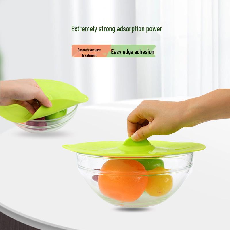 Conjunto de Tampas de Silicone para Conservação de Alimentos: Conjunto de 5 Tampas Anti-Transbordamento e à Prova de Poeira para Panelas e Tigelas de Micro-ondas