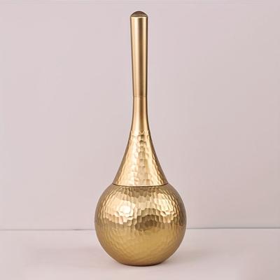 Conjunto de Escova de Banheiro Dourada de Luxo Escova de Nylon Macio Substituível Cabo Longo Para WC Acessórios de Banheiro Ferramentas de Limpeza