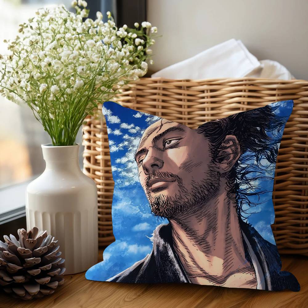 M-Miyamoto Musashi Swordsman Game Cushion Cover Inches Farmhouse Decor Home Throw Pillow Covers For Couch Decorations