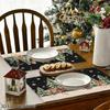 4pcs/6pcs Snowman & Deer Placemats Suitable for Dining Table, Christmas Table Mats with Snowman Deer Print, Rectangular Kitchen Decor for Dinner Parti