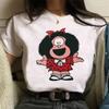Funny Mafalda Print Women T Shirt Harajuku Ulzzang Kawaii Cartoon Tshirts for Girl Korean Style Casual Tee Top Female  Clothing